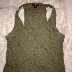 American eagle Cropped olive tank